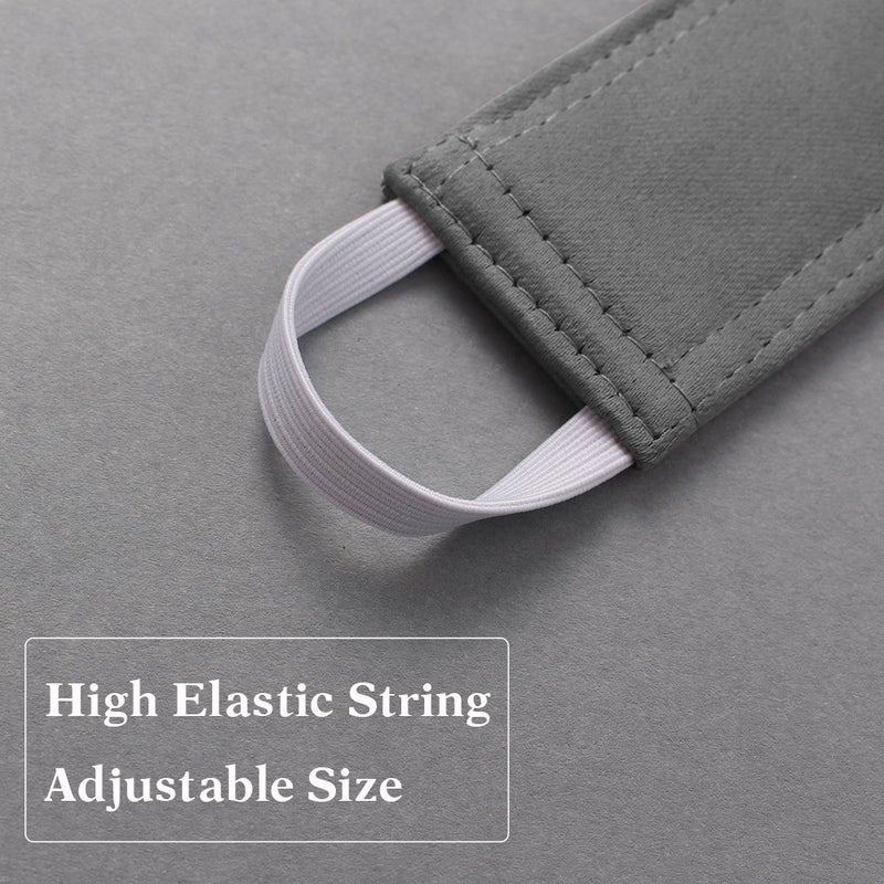 PONY DANCE Baby Door Latch Cover Closer - Nursery Door Silencer with Strong Elastic Straps, Thick Solid Cushion for Noise Reduction, Prevents Slamming, 3 Pieces, 4W x 2L Inches, Grey - Image 3
